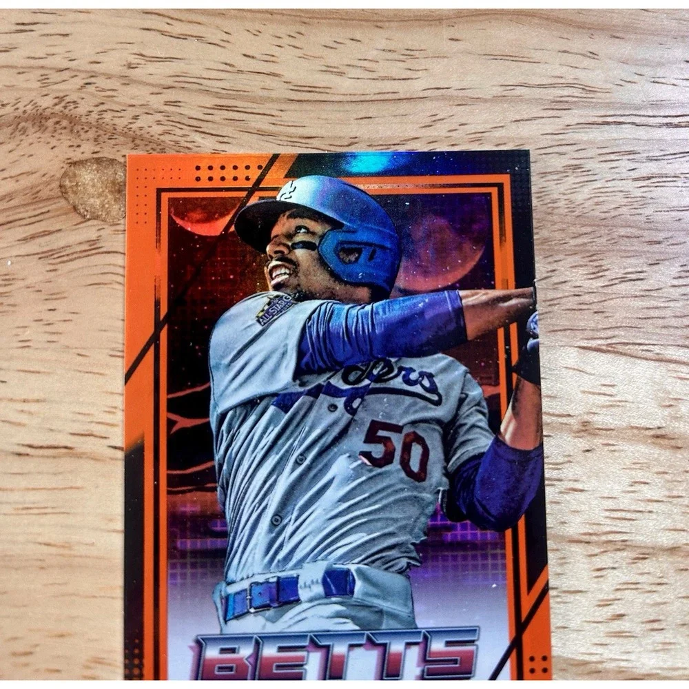 Topps 2020 Fire Mookie Betts Orange #56 Los Angeles Dodgers 160/299